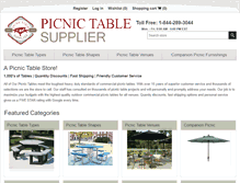Tablet Screenshot of picnictablesupplier.com